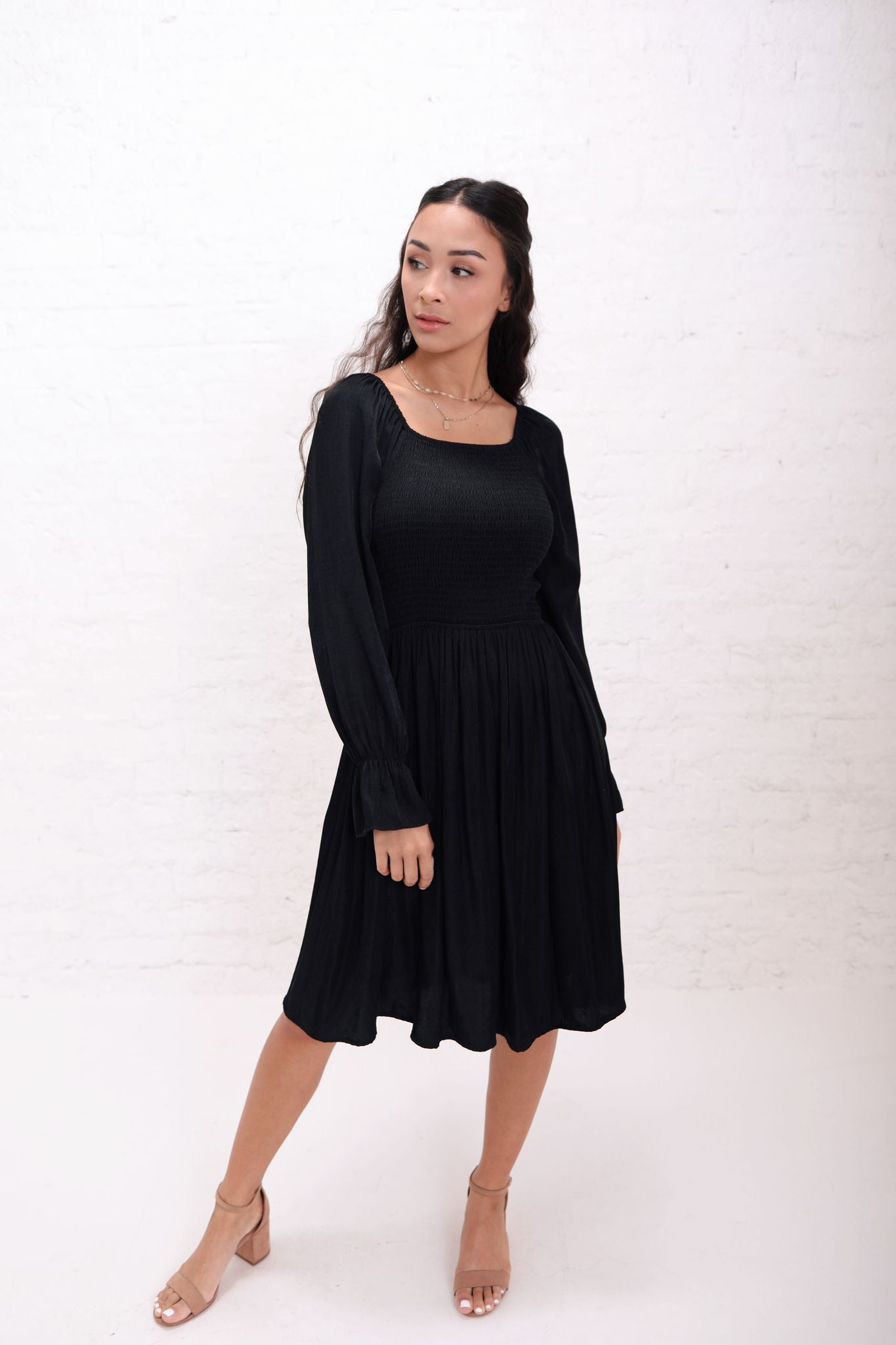 modest black dress